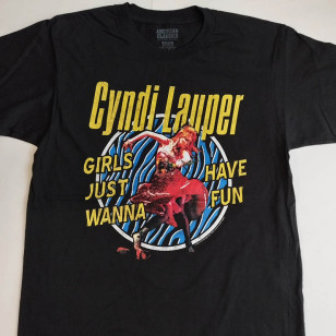 Cyndi Lauper - Girls Just Want to Have Fun Official T Shirt ( Men M, L ) ***READY TO SHIP from Hong Kong***